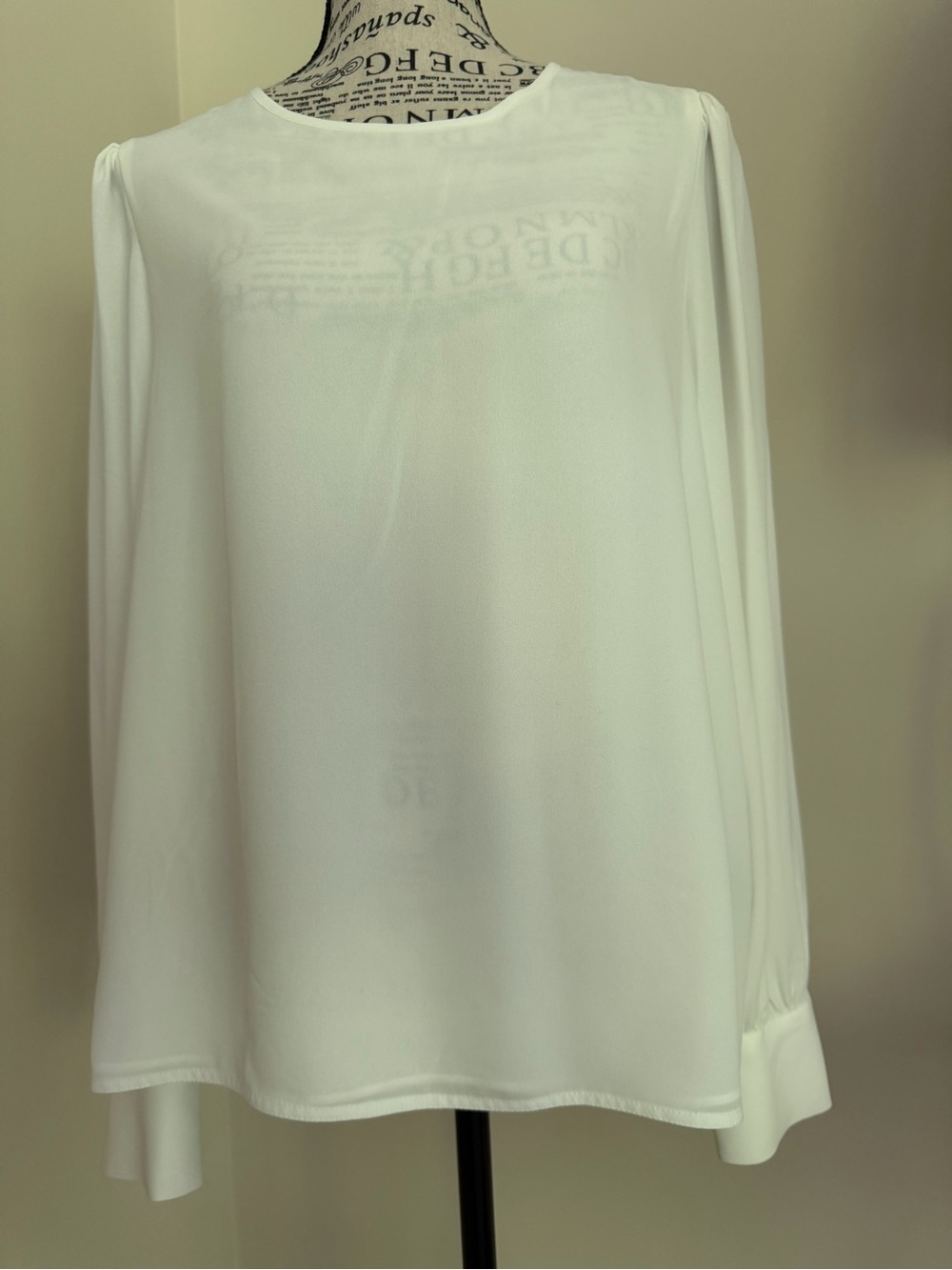 Classic White Womens Blouse - Elegant Long Sleeve Top
